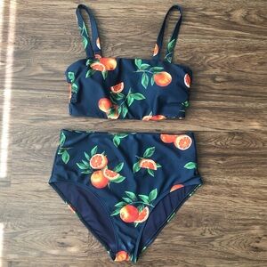 Old Navy High Waisted Bikini Orange You Glad